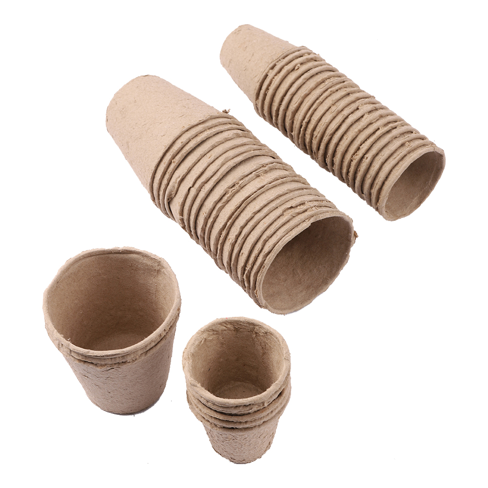 Peat Pellet Tray - 20Pcs 6.2ซม.ป้องกันสิ่งแวดล้อมสวนรอบ Peat Pots โรงงานต้นกล้า Starters